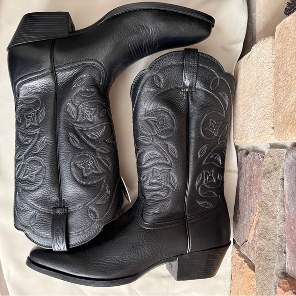 Ariat Ladies Heritage Western Black R Toe Deertan Boot 10001037 Size 12 B EUR 43 - Picture 7 of 12